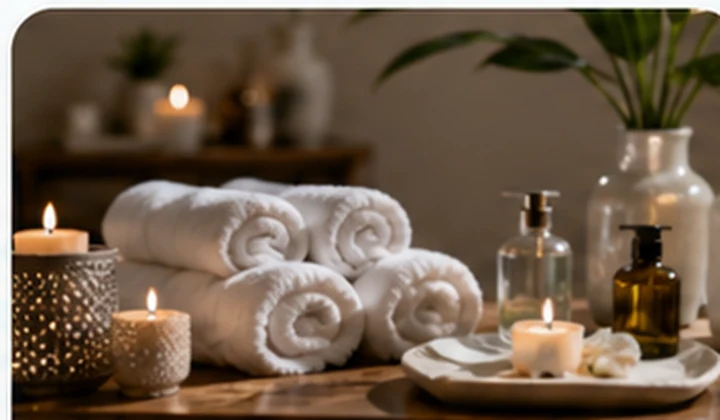 Spa ve güzellik hizmetini temsil eden bakım alanı